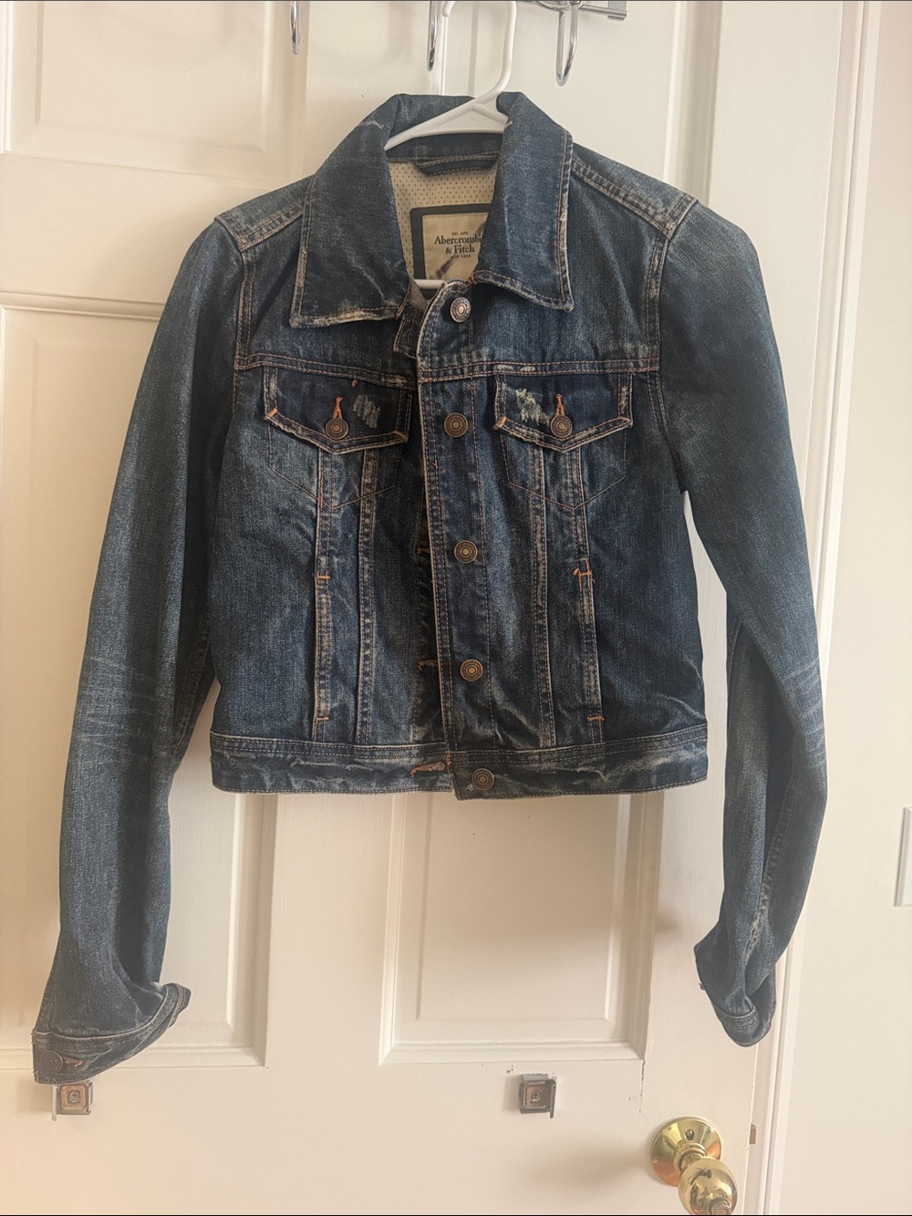 Abercrombie & Fitch Dark Blue Denim Jean Jacket